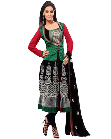 Designer Black Partywear Anarkali Suit