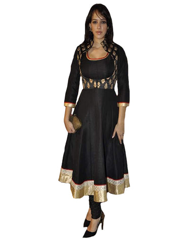 Bollywood Black Silk Suit