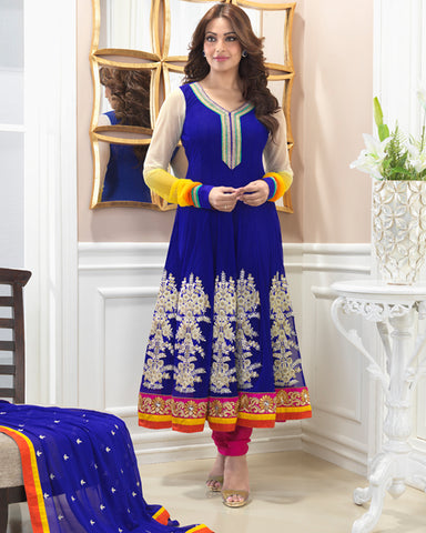 Bipasha Basu Blue Elegant Designer Suit