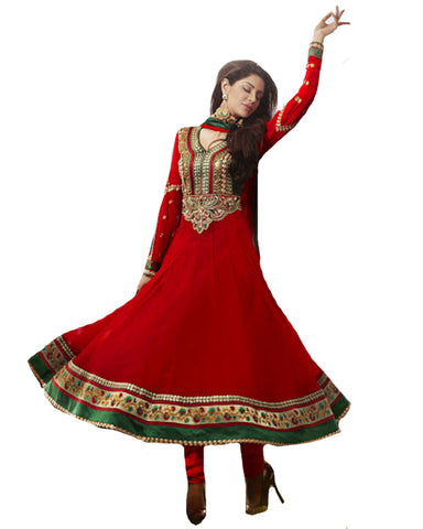 DESIGNER RED PARTY WEAR SUIT