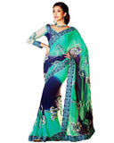 Designer Blue & Green Saree