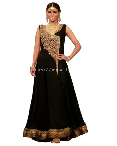 Designer Black and Golden Dress