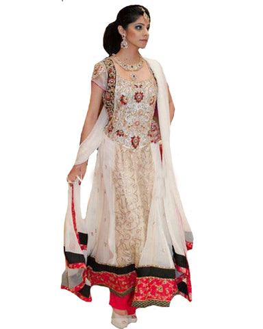 Off White Anarkali  Suit