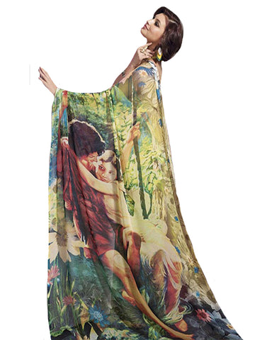 Digital Printed Saree