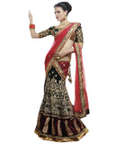 Designer Black and Red lahenga Sari