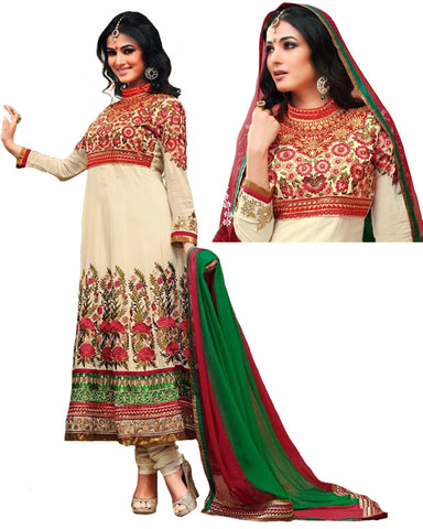 Beige Color Designer Anarkali Suit