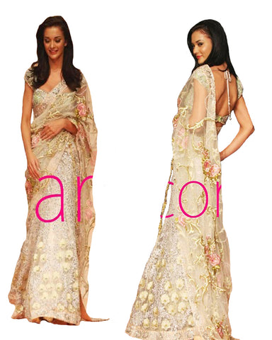 Bollywood Off White Net Lehenga