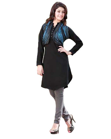 Woolen Black Color Kurti
