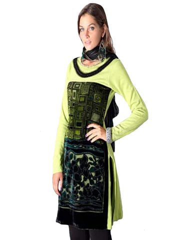 Woolen Lemon Green Color Kurti