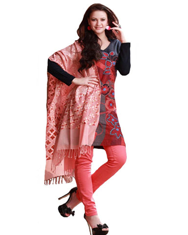 Woolen Red & Black Color Kurti