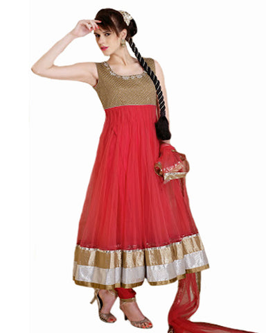 Red Anarkali Suit