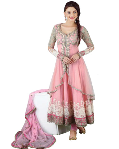 Light Pink Designer Anarkali Suit