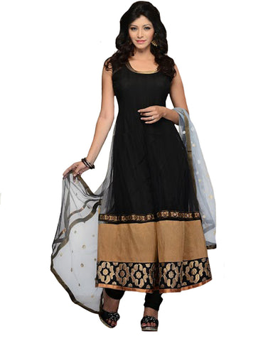 Black Color Long Length Anarkali Suit