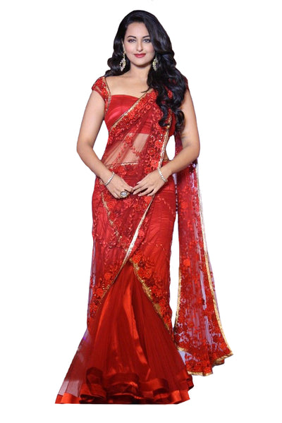 Bollywood Red Color Sonakshi Lehenga
