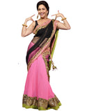 Bollywood Madhuri Dixit Pink/Black Color Lehenga