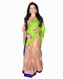 Bollywood Tamanna Fawn/Green Color Lehenga Saree