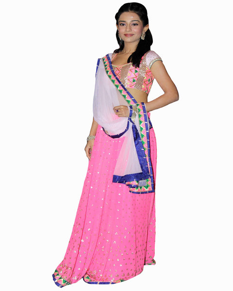 Bollywood Amrita Rao Pink Color Lehenga