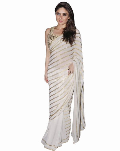 Bollywood Kareena Kapoor Off White Color Saree