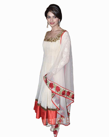 Bollywood Prachi White Color Anarkali