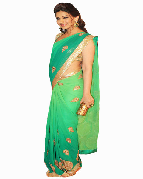 Bollywood Sonali Bendre Green Color Saree