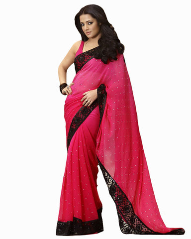 Bollywoo Selina jettali Magenta Color Saree