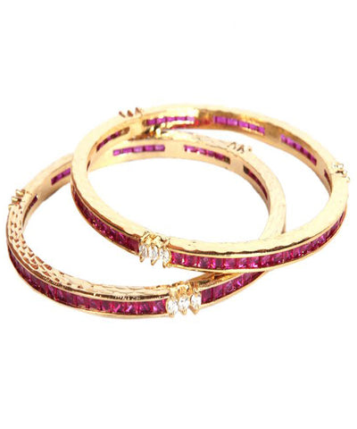 Designer Magenta Color Bangles Set