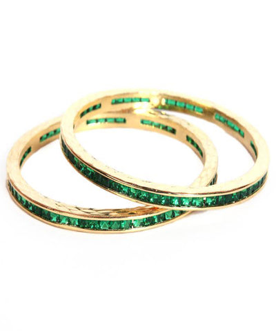 Designer Deep Green Bangles Set