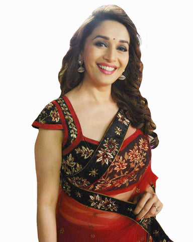 Bollywood Madhuri Red Saree