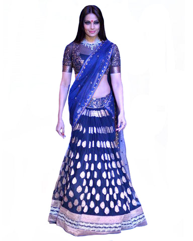 Bollywood Bipasa Basu Dark Blue Color Lehenga