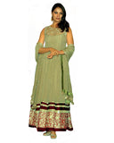 Bollywood Lara Datta Olive Green Color Anarkali Suit
