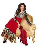 Bollywood Sushmita Black/Crimson Color Anarkali Suit
