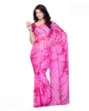 Pink Color Bandhni Saree