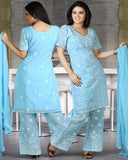 Sky Blue Color Chikankari Salwar Suit
