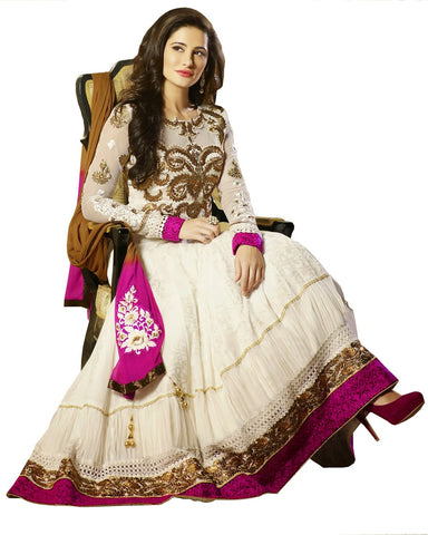 Designer Off White Color Heavy Anarkali Suit
