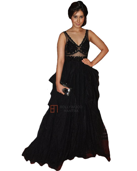 Bollywood Celebrity in Black Long Dress