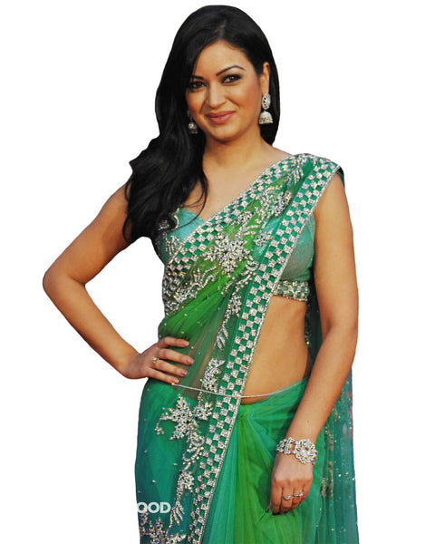 Bollywood Celebrity in Shaded Green Saree