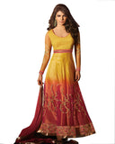 Bollywood Priyanka Yellow/Red Anarkali Suit