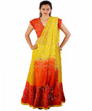 Yellow/Orange Bandhej Chania Choli