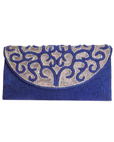 Designer Indigo Blue Color Clutch Purse