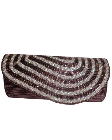 Designer Plum Color Clutch Purse