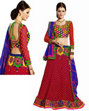 Red Color Laced & Glazed Jodhpuri Chania Choli