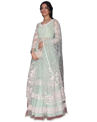 Bollywood Deepika Padukode in Sea Green Dress