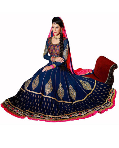 Gorgeous Deep Blue Anarkali Suit