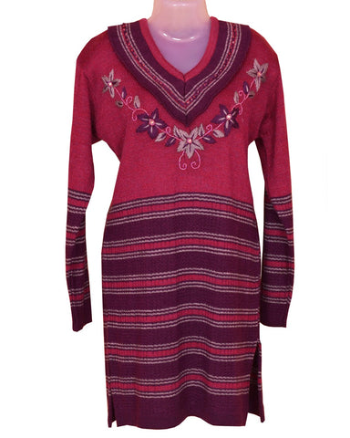 Woolen Deep Pink Kurti