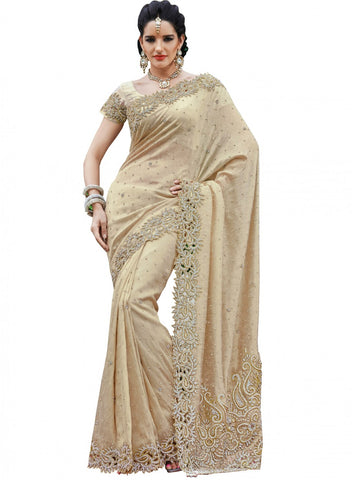 Heavy Beige Saree