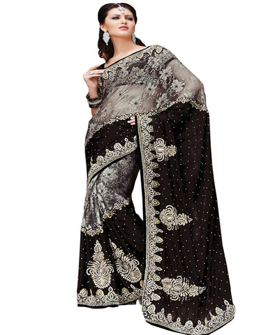 Heavy Black/Grey Saree