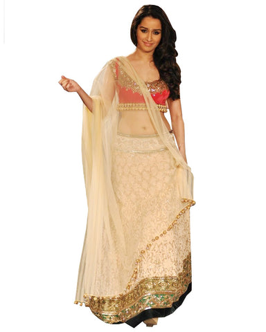 Designer Beige Color Lehenga