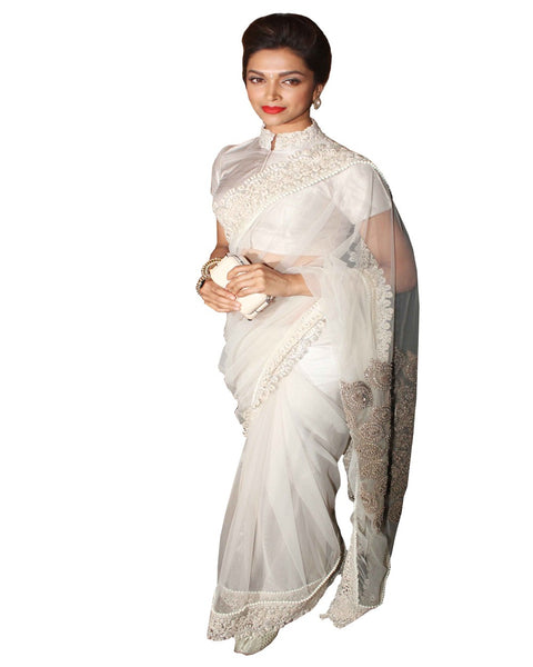 White Color Deepika Saree