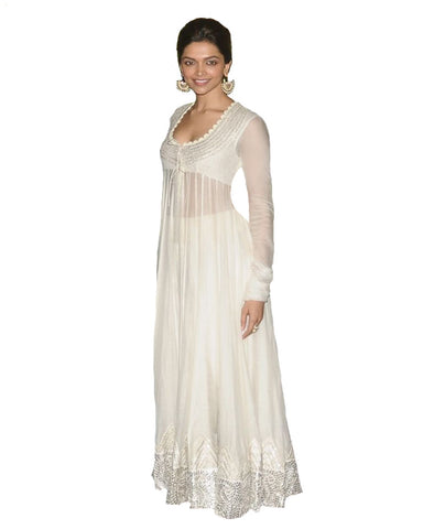 Off White Deepika Long Dress