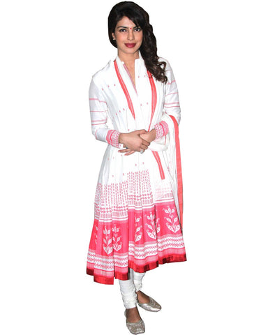 Designer Priyanka White Color Suit